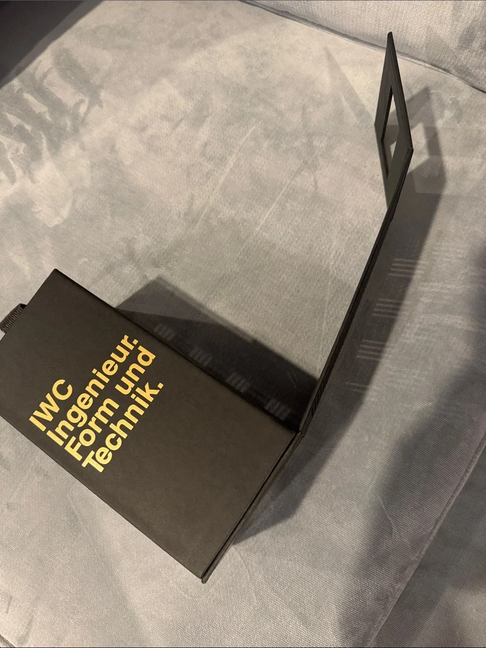 IWC Black Presentation Box with Gold Lettering